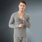 Men Winter Autumn Plus Velvet Thicken Thermal Underwear Tight Suit High Elasticity Wearable Comfortable Soft Lining O-neck Male Long Sleeve Breathable