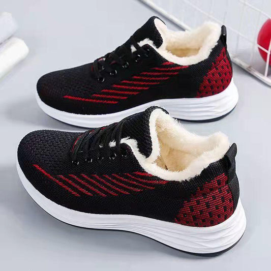 Shoes Women Winter Plus Velvet Thickening Fashion Casual Shoes Comfortable Soft Bottom Warm Cotton Shoes