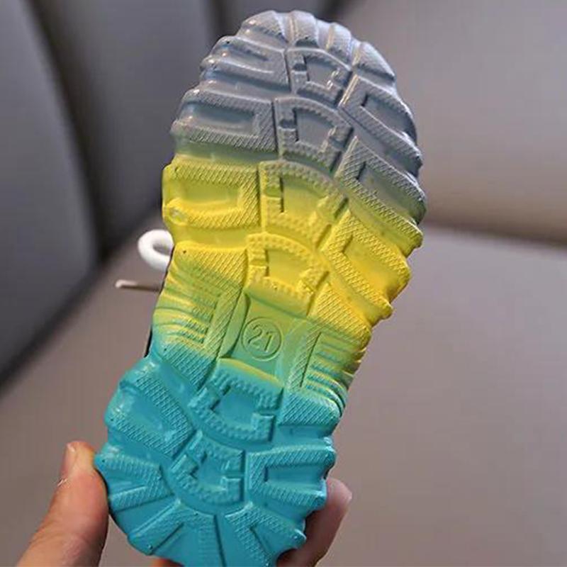 Children's Mesh Breathable Sneakers Girls Net Shoes Rainbow Shoes Baby Toddler Princess Shoes