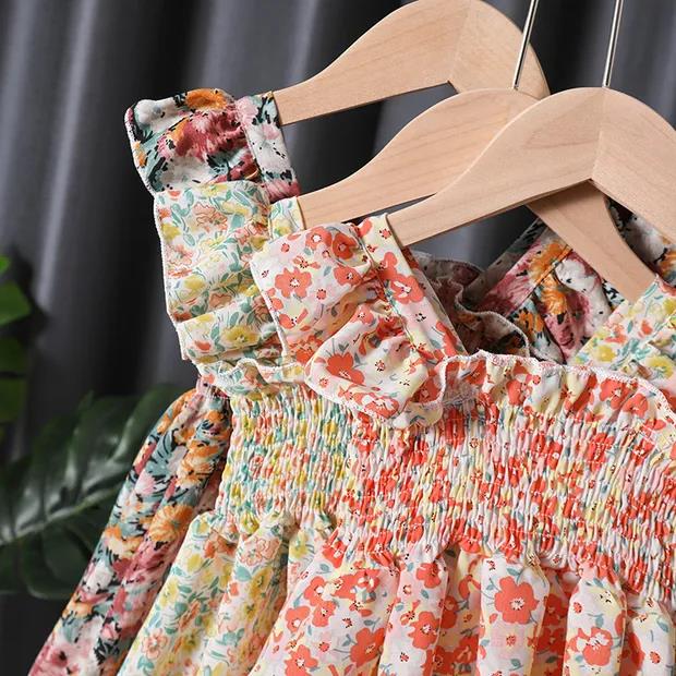 Girls' Dresses Summer Dresses Western Style Small Floral Skirts Korean Princess Dresses