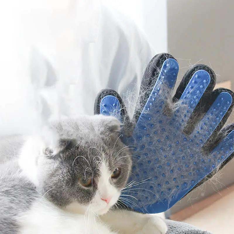 Pet Hair Removal Gloves Cleaning Supplies To Float Hair Combing Brush Cats Dogs