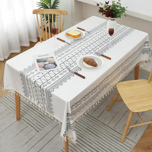 Nordic Style Waterproof and Oil-proof Disposable Tablecloth Lattice Decoration Coffee Table Tablecloth