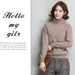 Autumn and Winter Loose Wild Cardigan Half High Neck Large Size Knitted Sweater Solid Color Comfortable Female Bottoming Shirt