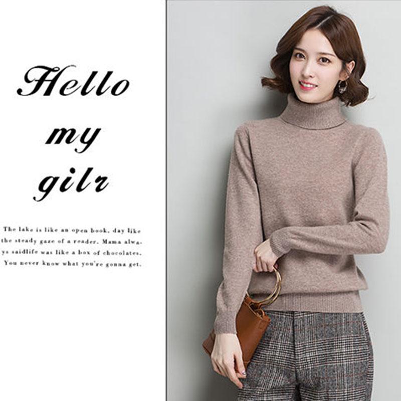 Autumn and Winter Loose Wild Cardigan Half High Neck Large Size Knitted Sweater Solid Color Comfortable Female Bottoming Shirt