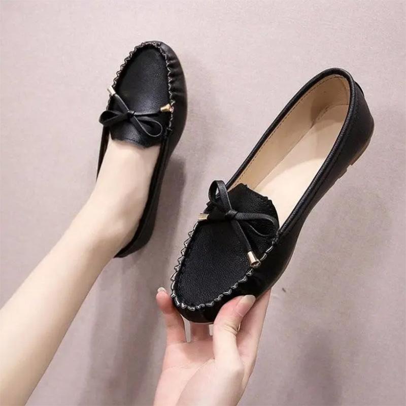 Peas Shoes Women's All-match Soft-soled Pregnant Women's Flat Shoes Casual Shoes White Nurse Shoes