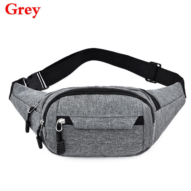 Unisex Cool Fanny Pack Canvas Shoulder Bag Chest Pouch Waist Pack Mobile Phone Belt Outdoor