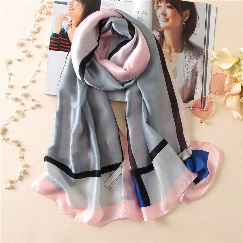 All-match Shawl Women's Silk Scarf Women's Ever-changing Scarf Long Autumn and Winter Warm Silk Gauze Women's Summer Sunscreen Shawl