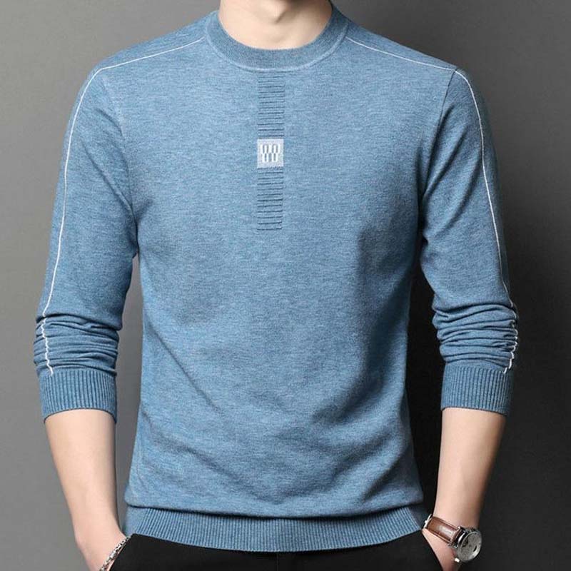 Men's Wool Sweater Spring Autumn 2021 Thin Round Neck Men's Sweater Pullover