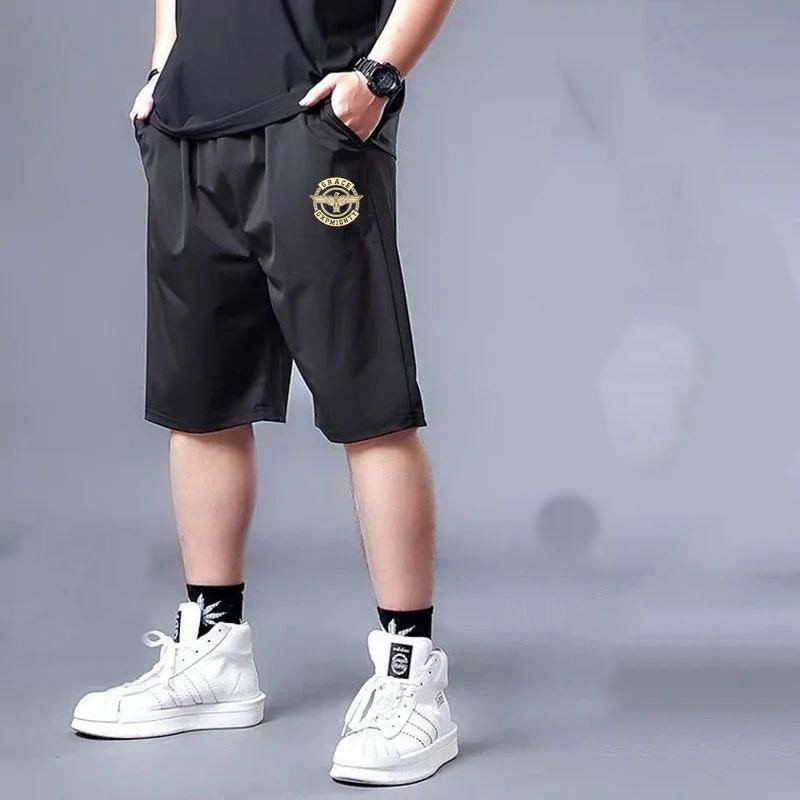 Summer Men's Youth Loose Casual Shorts Large Size Breathable and Comfortable Five-point Pants No Restraint Quick-drying Outer Wear Shorts