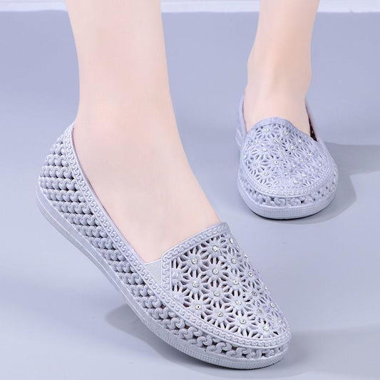 Summer Women's Sandals Hole Shoes Women's Beach Shoes Travel Non-slip Leaking Women's Sandals Drifting Shoes Work Shoes