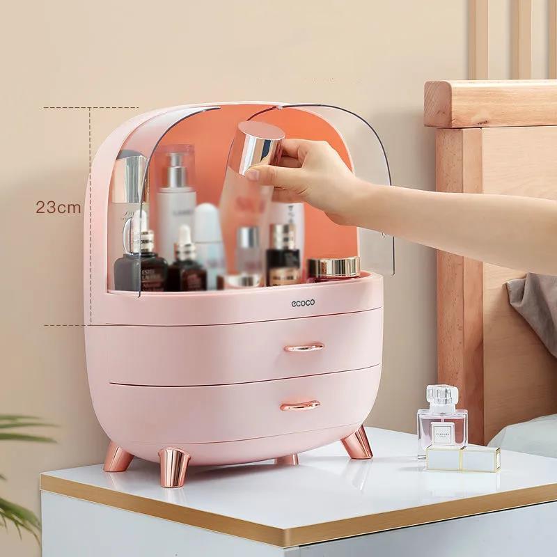 Fashion Acrylic Cosmetic Box Transparent Makeup Jewelry Drawer Home Storage Boxs Multifunctional Travel Cosmetic Organizer