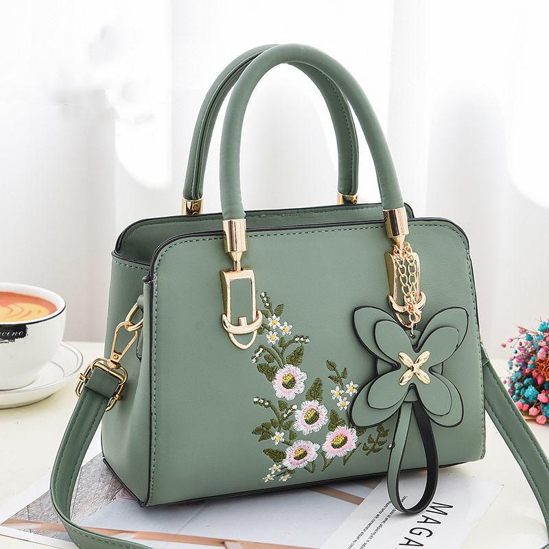 Embroidered butterfly PU Leather Handbags For Women Bags Luxury Top-Handle Bags Large Capacity Personality Crossbody Bag