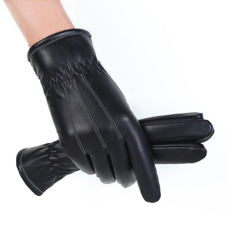 Plush Cotton gloves Windproof gloves Winter Warm gloves Leather gloves Woman Trend fashion gloves