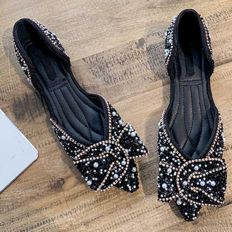 Plus Size 35-40 Summer Women Slippers Outdoor Bohemian Beach High Heels Wear-resistant Non-slip Office Lady Pearl Sandals