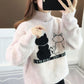 Autumn Winter Women Slim Knitted Sweater Tops High Neck Long Warm Baggy Chunky Pullovers Outwear