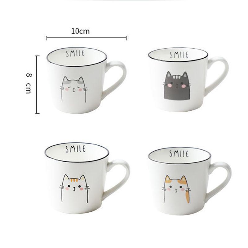 Cup Home Ceramic Creative Water Cup Milk Breakfast Cup Parent-child Mug Tea Cup Student Large Capacity Water Cup