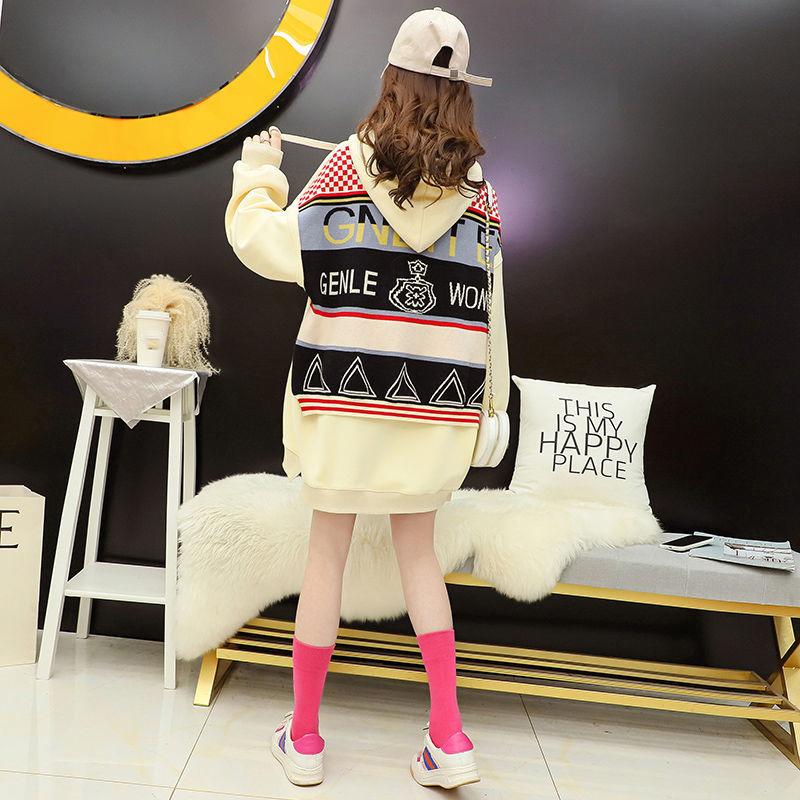 Fashion Spring and Autumn Thin Female Sweater Wild Hat Loose Korean Version Leisure Blouse