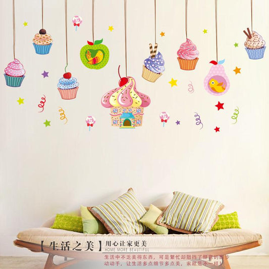 Removable Cartoon Children's Room Bedroom Decor PVC Wall Sticker Mural removable wallpaper