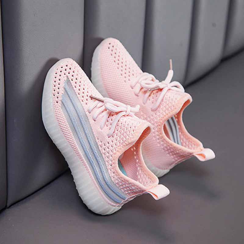 26-37 Child Fluorescence Sneakers Kids Mesh Breathable Non-slip Shockproof Basketball Shoes Lightweight Running Shoes Comfortable Deodorant Baby Shoes