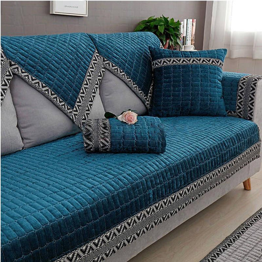 Sofa Covers Solid Color Classic Sofa Towel for Living Room Slip Resistant Slipcover Seat Couch Cover