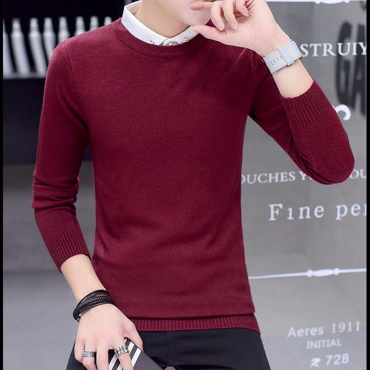 Warm Turtleneck Sweater Men Solid Knitted Mens Sweaters Casual Slim Pullover Male Double Collar Tops