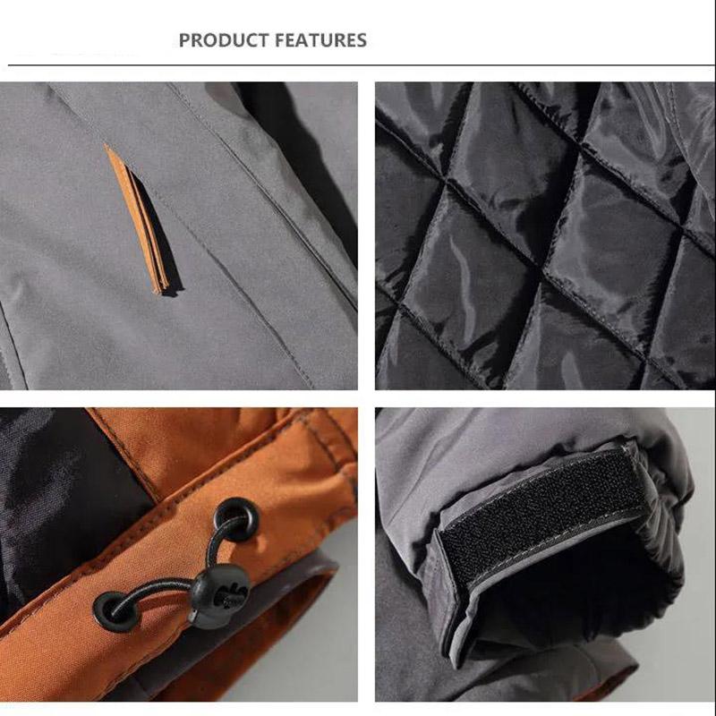 Men's Winter Cotton Clothing Loose Tooling Hooded Down Jacket Casual Short Thick Warm Jacket