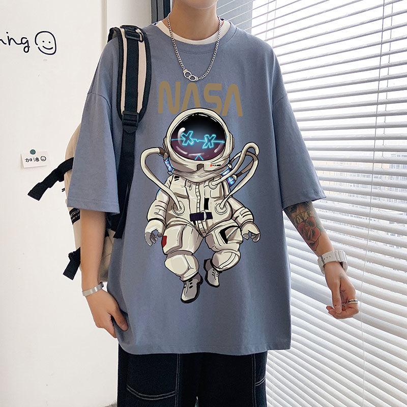 Summer Short-sleeved T-shirt Men's Trend Wild Five-point Sleeve Clothes Handsome Trendy Men's Shirt Loose T-shirt Half Sleeve