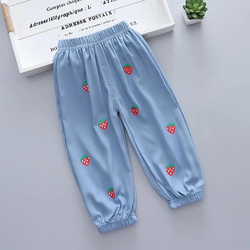 Girls' Trousers Summer Baby Mosquito Pants Small and Medium-sized Children’s Clothing Leggings Children’s Summer Bloomers Trousers Thin and Loose