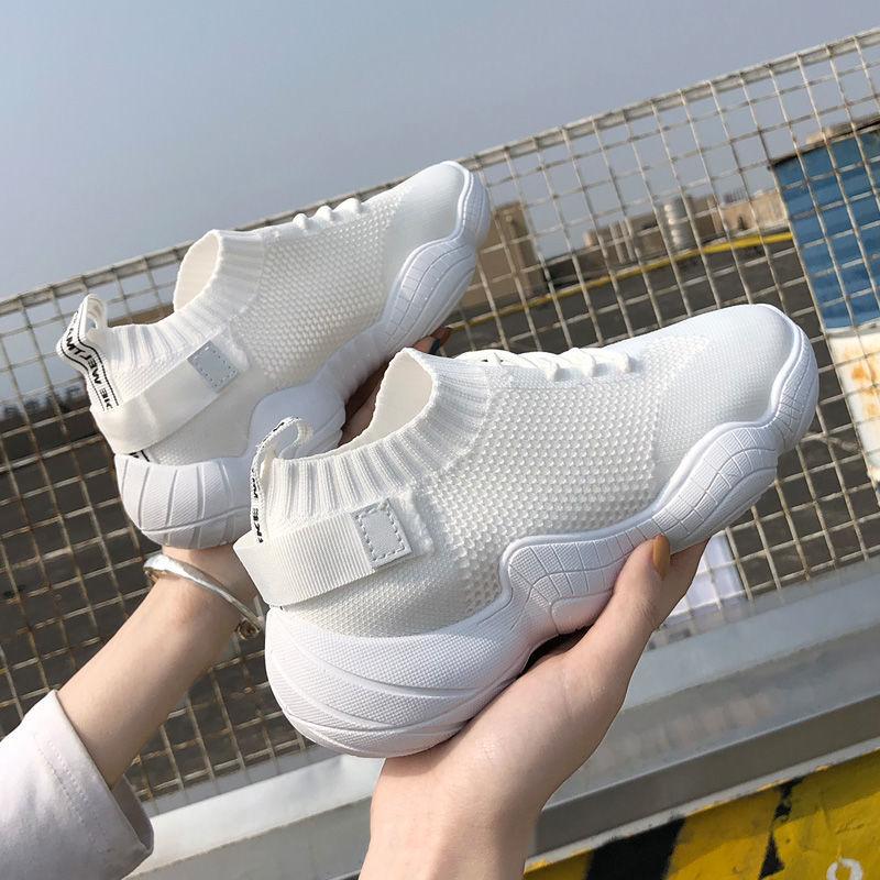 Women's Sports Shoes Mesh Breathable Shoes Women's Walking Shoes Women's Casual Outdoor Shoes Stretch Socks Shoes