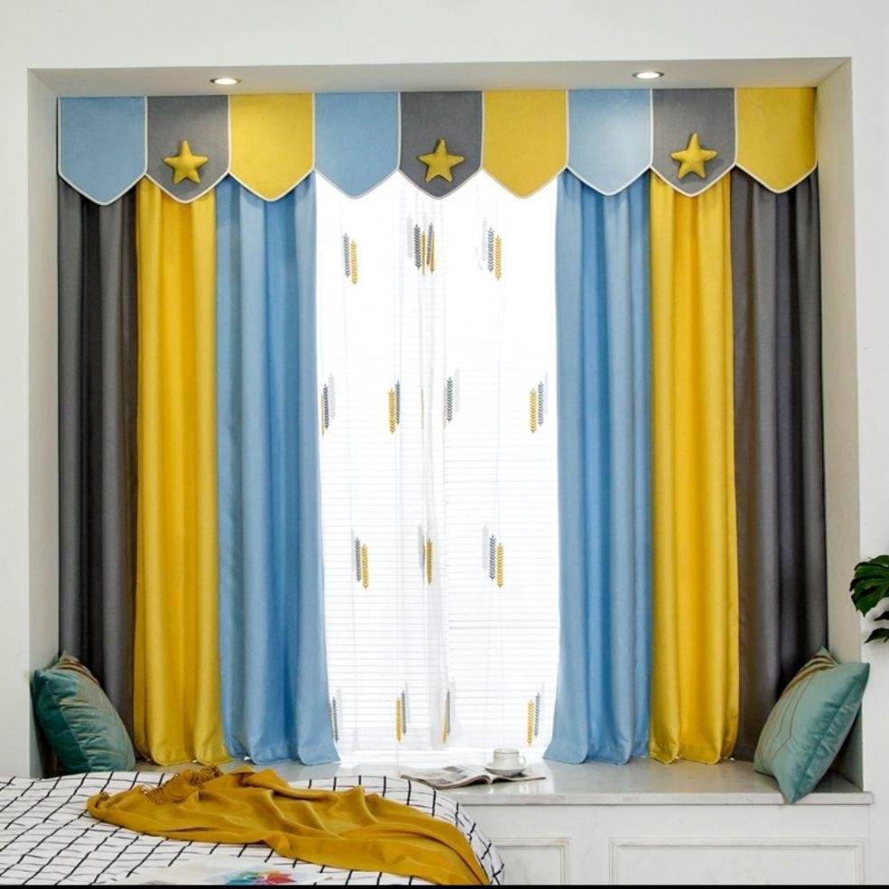 Bedroom Living Room Children's Room Curtains Household Curtains Atmospheric High-end Blackout Partition Curtains (150×270cm)