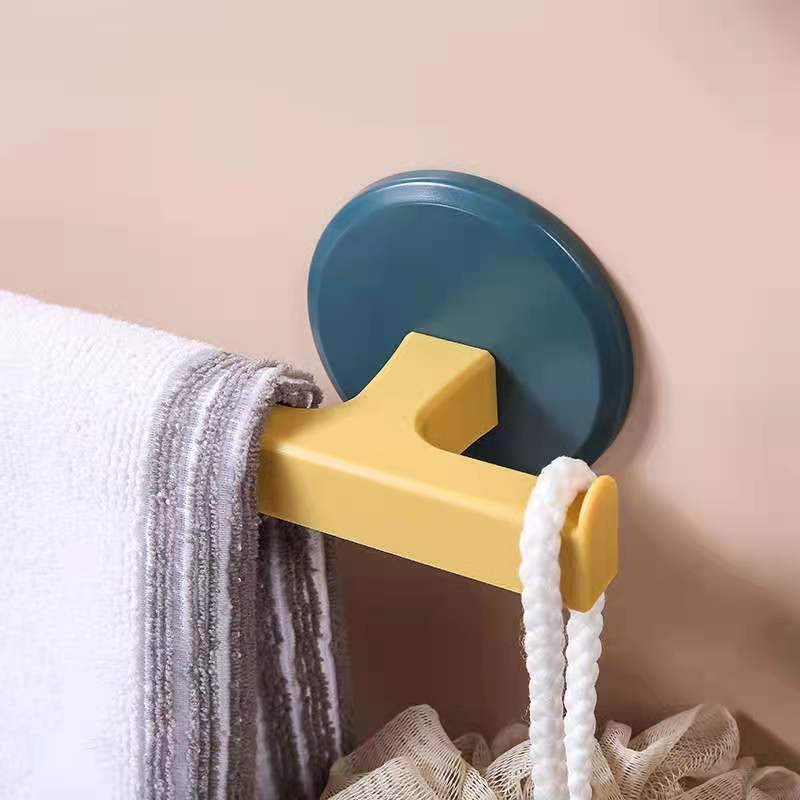 Household Bathroom Towel Rack Nordic Style Simple and Creative Hanging Towel Single-pole Wash Towel Bathroom Hanger Free Punch Kitchen Rag Rack