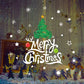 winter wall stickers Merry Christmas tree window decoration painting transparent film  PVC stickers