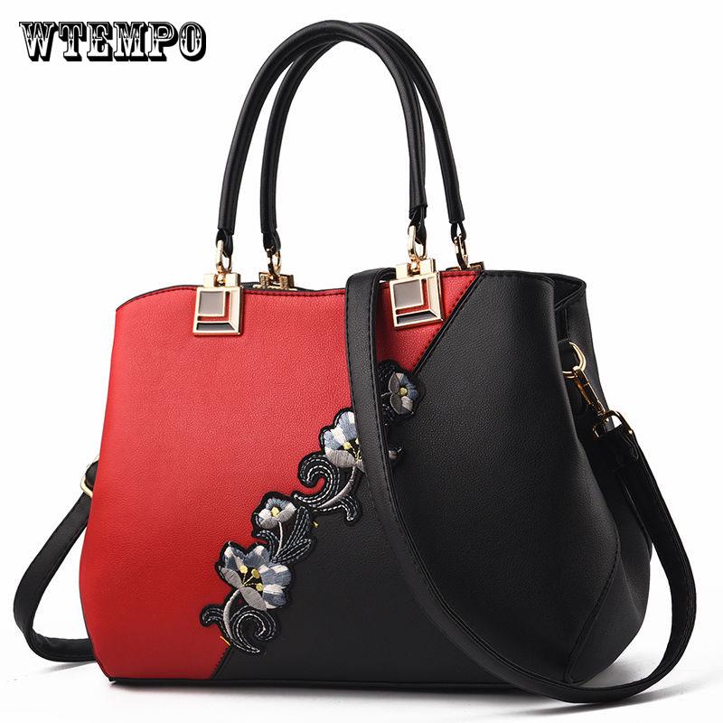 Women Shoulder Bag Fashion Women Embroidery Handbag