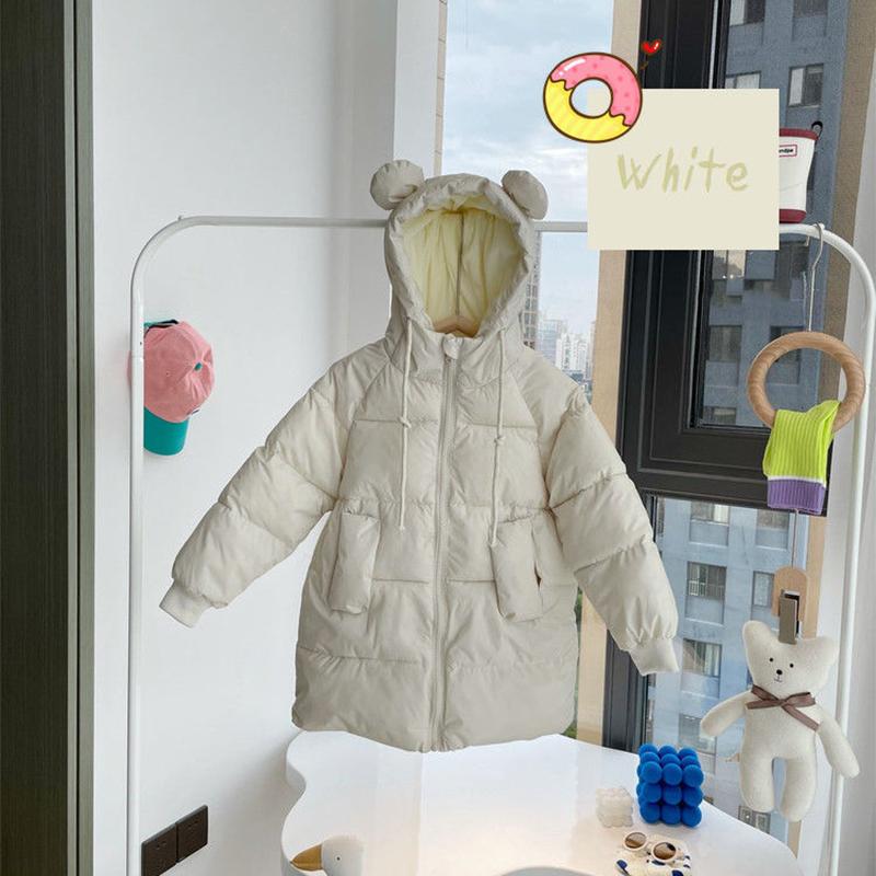 Children's Padded Jacket Boys Korean Mid-length Padded Jacket Women's Middle and Small Children Down Padded Jacket Thick Winter