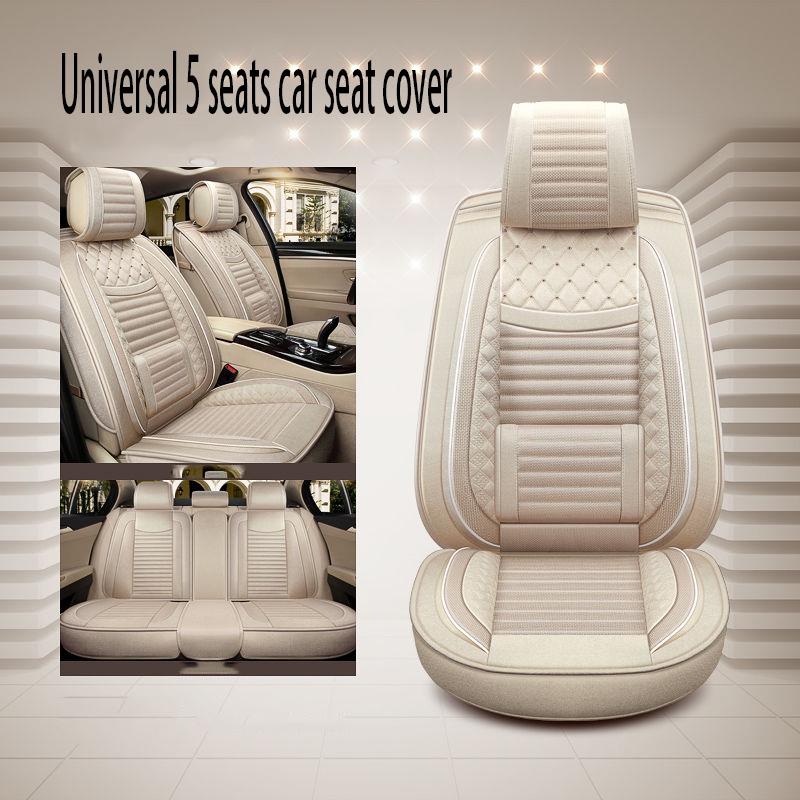 Car seat cover Waterproof Car Seat Cover Universal 5 set Auto Seat Cushion Leather 5 seats Universal