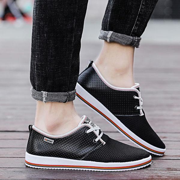 Summer Men's Casual Shoes  Trend Breathable Mesh Shoes Hollow