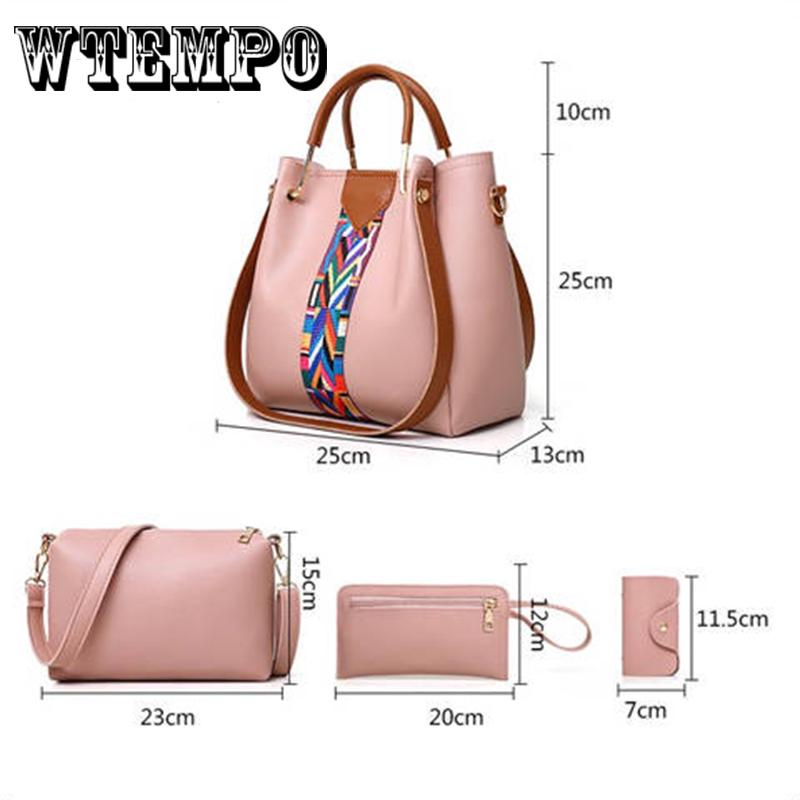 Trend four-piece handbags summer fashion simple shoulder bag casual Messenger bag large capacity