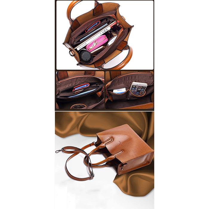 Leather Texture Handbag Fashion Handbag Wild Lady Shoulder Bag Big Bag Soft Leather Ladies Bag