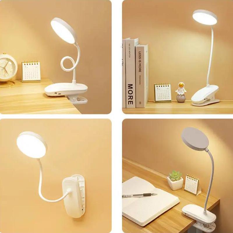 Clip Lamp LED Rechargeable Desk Lamp Eye Protection Learning Children's College Student Dormitory Artifact To Protect Eyesight Bedroom Bedside Lamp