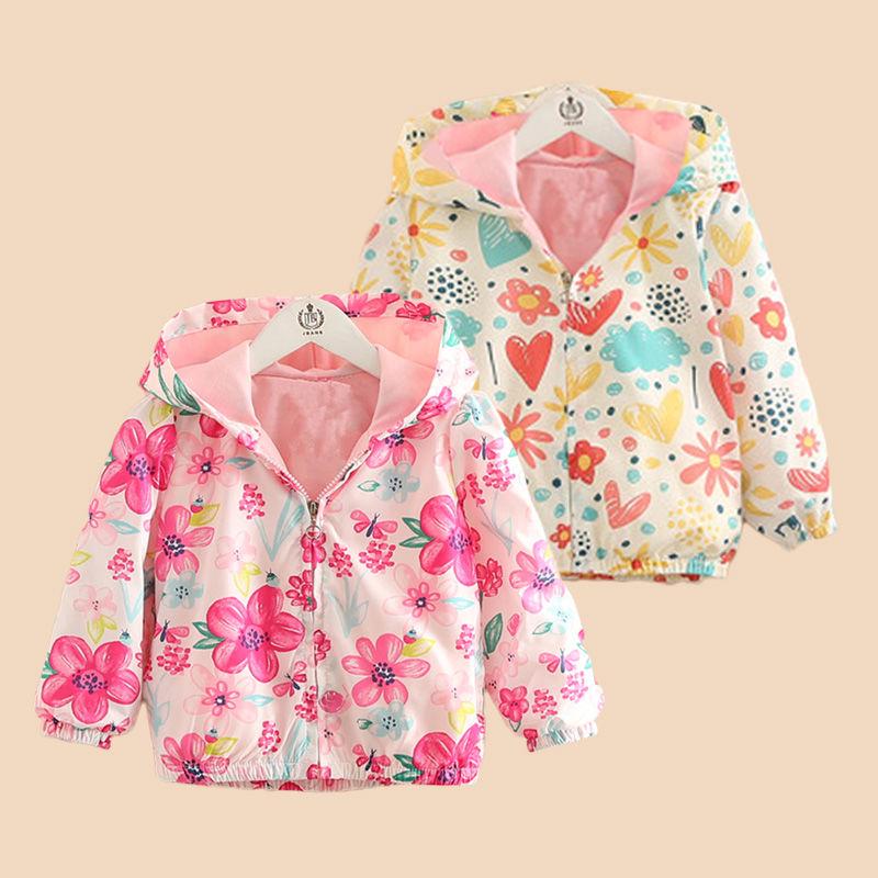 Baby Girl Lovely Rabbit Cartoon Jacket Hoodie Long Sleeve Windbreaker Children Clothing