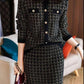 Autumn Small Fragrance Style Pattern Knitted Suit Design Sense Niche Tops and Skirts Two-piece Suit