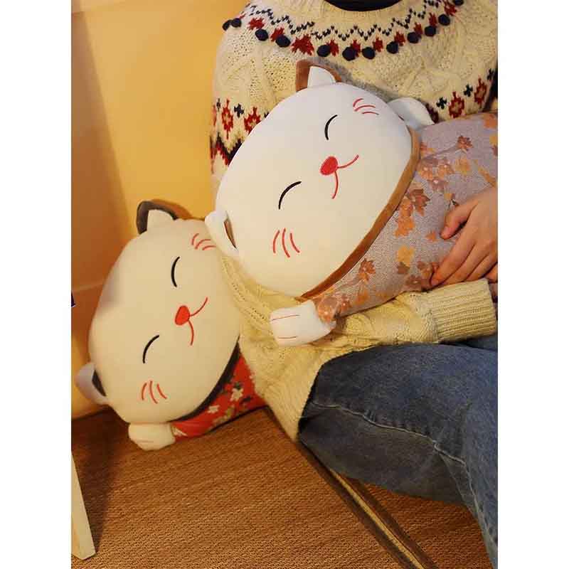 Japanese Beckoning Cat Doll Pillow Quilt Dual-use Sofa Back Cushion Office Seat Waist Cushion Lumbar Pillow Blanket