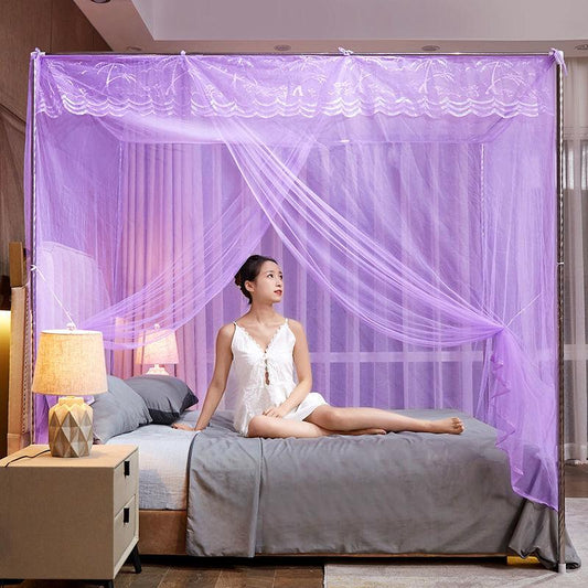 Lace Mosquito Net Home Bedroom Single Door Single Double Gauze Encryption Elegant Princess Style Old-fashioned Bed Mosquito Net