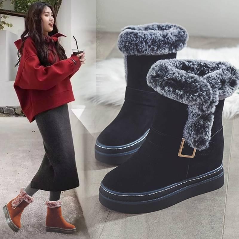 Women Boots 2019 Winter Shoes Woman Snow Boots with Plush Inside Botas Mujer Waterproof Winter Boots