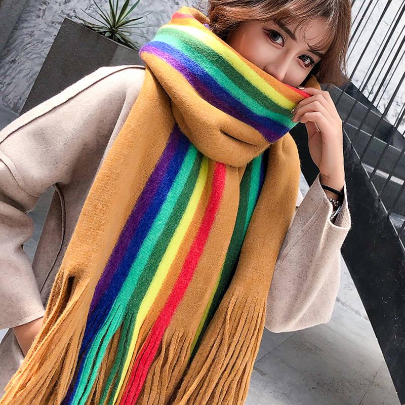 Cotton Scarf Women Winter Linen + Cotton Pashmina Scarf Solid Multi-purpose All-match Shawl Long Scarf