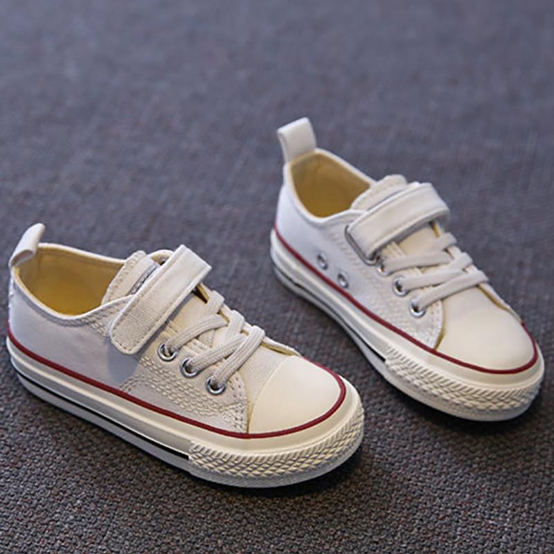 Spring Children's Canvas Shoes Boys Board Shoes Girls Casual Single Shoes Baby White Shoes