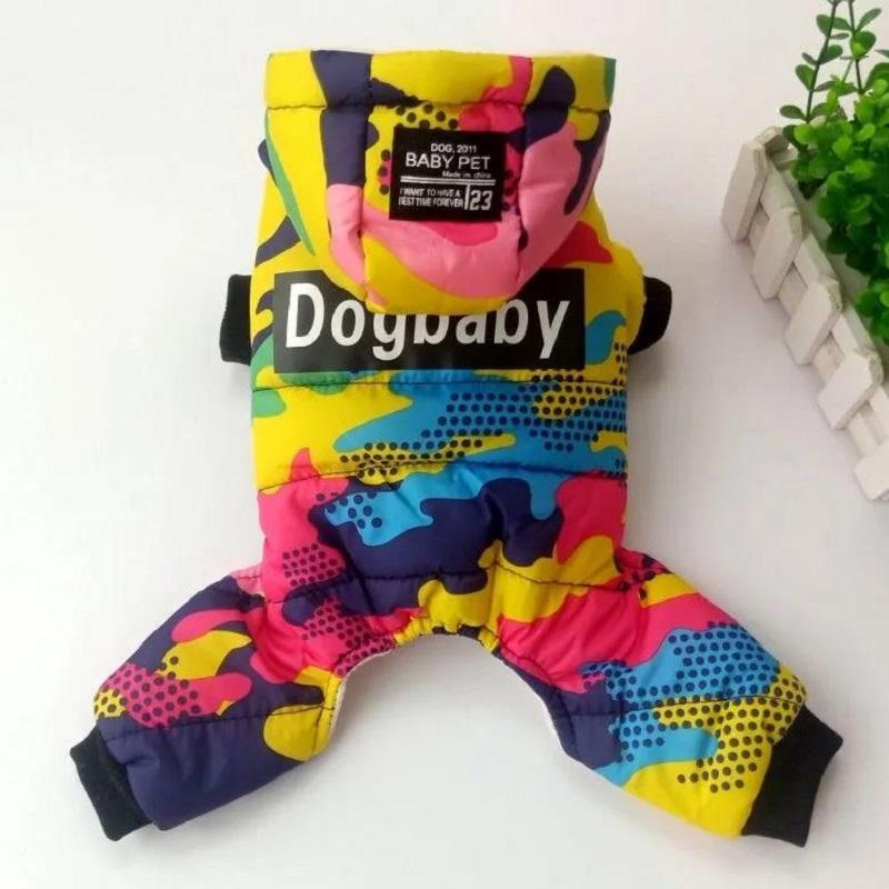 Small Dog Puppy Clothes Jacket Winter Warm Puppy Coat Waterproof Chihuahua Clothing Overall Reflective for Small Dog Pug York Windproof Thick Jumpsuit