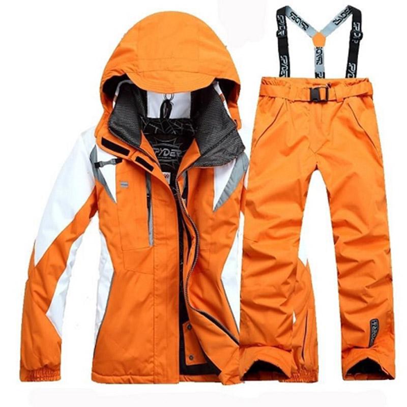 Men's and Women's Ski Suits Outdoor Windproof and Waterproof Two-piece Sportswear Wear-resistant Snowboard Suits