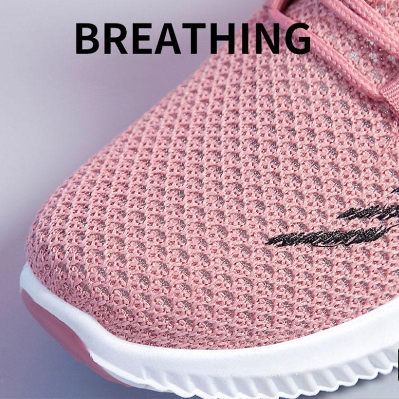 Lightweight Running Shoes Breathable Shoes Ladies Summer Cloth Shoes Mesh Sports Casual Shoes