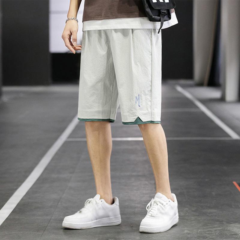 Workwear Casual Shorts Men's Running Summer Sports Five-point Pants Thin Pants Large Size Ice Silk Shorts Trend